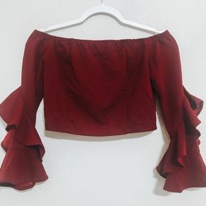 Windsor burgundy crop top